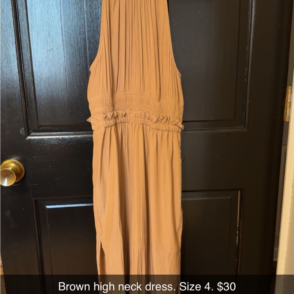 American Eagle Outfitters Tan Backless Dress